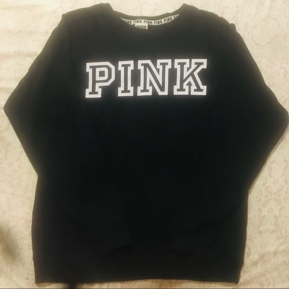 PINK Victoria's Secret Tops - Pink  black sweater